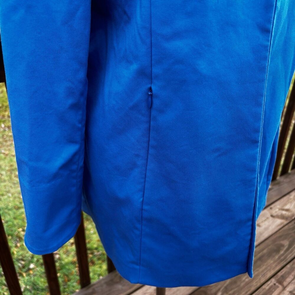 Misook Women's Longline Blazer Jacket Cotton Stretch Blue Size XS - Picture 3 of 13